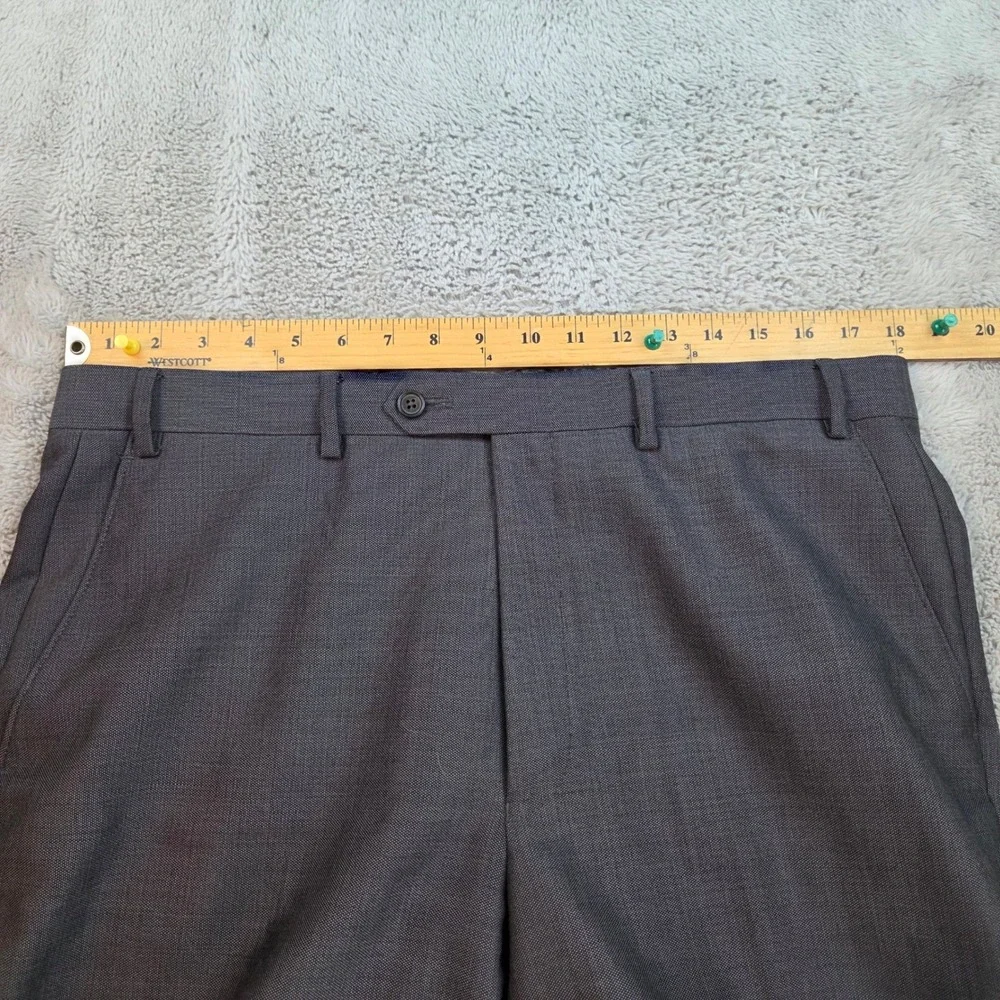 Lauren Ralph Lauren Wool Dress Pants Mens 36W 32L Flat Front Straight Leg Grey